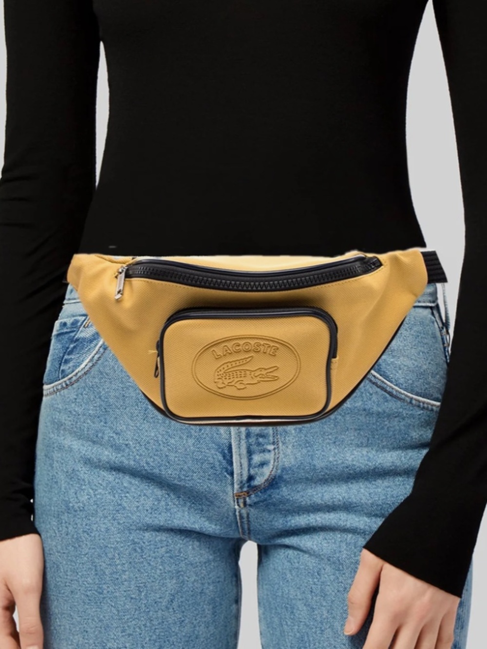 Lacoste yellow belt bag